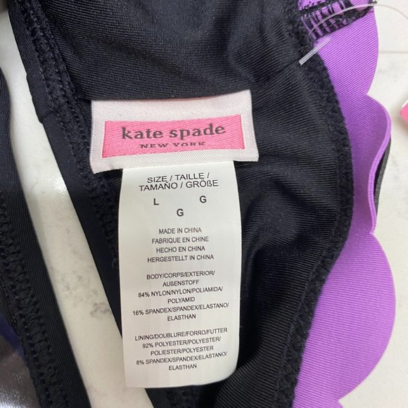 NWT Kate Spade Scallop Black Bikini Bottom - Picture 6 of 7